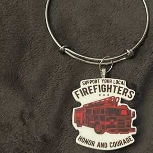 Firefighter Support Bangle Bracelet